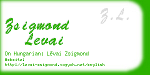zsigmond levai business card